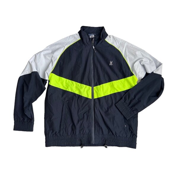 Psycho Bunny Wasco Colour Block Zip Track Jacket Navy ( 3XL ) - Picture 4 of 7